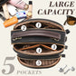 Classic Multifunctional Compartments Adjustable Wide Shoulder Strap PU Leather Crossbody Bag