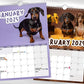 Cheeky Dachshunds - 2025 Wall Calendar